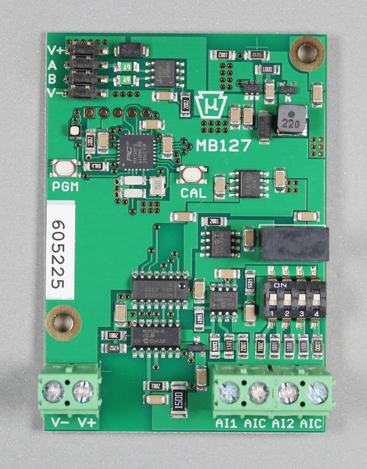 MB127 Modbus RTU I/O With Isolated mV Input and Programmable Gain